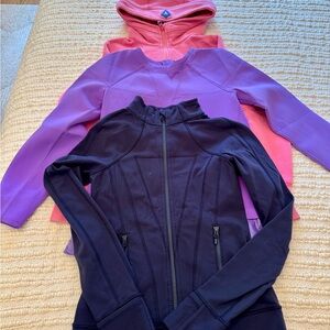 Ivivva Pink, Purple, and Navy blue Kids Jackets, size 12. Very good condition!